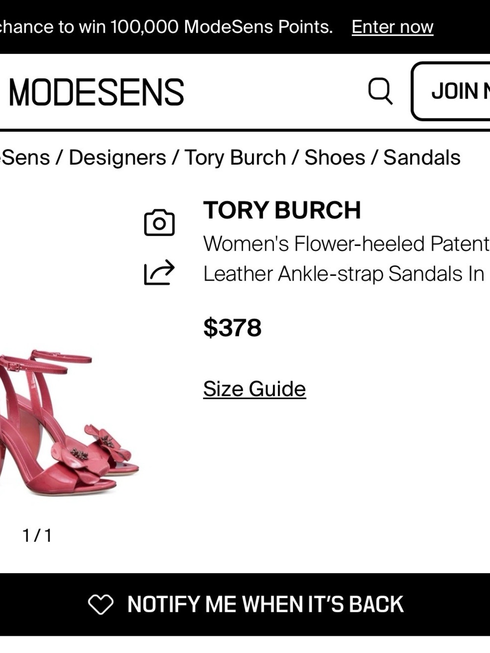 Tory Burch Flower-heeled Patent Leather Ankle-strap Sandals In Light Berry. 8 - Picture 11 of 14